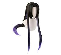 Demon Slayer Kimetsu no Yaiba Shinobu Kochou Kanae Parrucca lunga diritta Costume Cosplay Donne Capelli sintetici Parrucche da festa di Halloween MZ1445