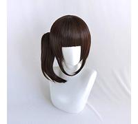 Demon Slayer: Kimetsu No Yaiba Tsuyuri Kanawo Parrucche Cosplay 40cm Parrucca sintetica Nero Marrone Misto artiglio Clip Coda di cavallo Parrucca anime Demon Slayer Kimets Tsuyuri Kanawo