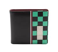 ABYSTYLE - Demon Slayer Portafoglio Tanjiro, Nero , environ11 cm x 9,5 cm fermé, 22 cm L ouvert, Più scomparti per la massima comodità.