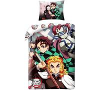 DEMON SLAYER Set Letto Singolo Kamado Rengoku COPRIPIUMINO 140x200cm COTONE