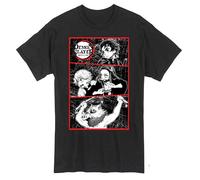 Demon Slayer T-Shirt Uomo/Unisex Nera In Cotone Con Stampa Tanjiro Kamado Anime