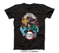 Demon Slayer Tanjiro Stampa Diretta T-Shirt Unisex Nero