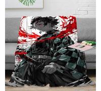 Demon Slayer Tiro Bambini Stampa 3D Uccisore di demoni Coperta Microfibra Coperta Da Viaggio Leggera Peluche Morbida E Calda Per Divano Letto E Divano Per Adulti 60x80inch(150x200cm)