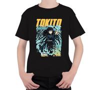 Demon Slayer Tokito Muichiro Mist Hashira Nebbia Spada Regalo Unisex Bambini T-Shirt, Nero , 128