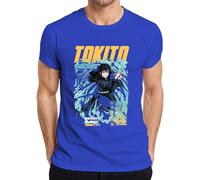 Demon Slayer Tokito Muichiro Mist Hashira Nebbia Spada Regalo Uomo T-Shirt, Blu, S