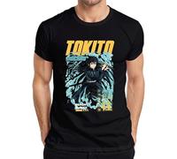 Demon Slayer Tokito Muichiro Mist Hashira Nebbia Spada Regalo Uomo T-Shirt, Nero , L