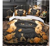 Demone Capra Set Di Copripiumino 3 pezzi microfibra stampa di 3D con federa cerniera nascosta con cerniera fantasy oscuro copripiumino for adulti e bambini Super king（260x220cm）