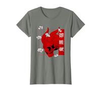 Demone Giapponese Vintage Oni Harajuku Anime Manga Gothic Maglietta