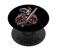 Demone Guerriero Re dell'Inferno Spada del Diavolo PopSockets PopGrip Adesivo