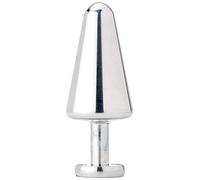 Dèmonia - Plug anale in alluminio - Forma conica - Giochi erotici per adulti - 15x6cm