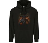 Demonic Bull From Hell Evil Demon Uomo Felpa