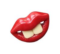 Demsyeq Ciuccio giocattolo per cani, in silicone, con labbra rosse, giocattolo da masticare, per la dentizione, calmante, massaggiagengive per tutte le razze