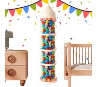 Demsyeq Contenitore trasparente per bambole di peluche, organizer per bambole dal design estetico del castello per camera da , aula, soggiorno, dormitorio, balcone, asilo, garage, sala giochi