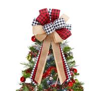 Demsyeq Nastro natalizio con scozzese, riutilizzabile, decorazione morbida classica, fiocchi per confezioni natalizie, per feste in famiglia, alberi, artigianato interno, vacanze, esterni