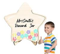 Demsyeq Star Jar Reward System - Tabella del comportamento a forma di stella e di ricompensa in barattolo, barattolo di ricompensa per motivare la responsabilità dei bambini