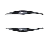 DEMULAX 2 adesivi 3D for sopracciglia e fari anteriori in ABS lucidi malvagi, for Serie 3 E90 E91 316d 318i 320i 320d 325i 330i 2005-2012 Pellicola decorativa per fari auto(Carbon Look)