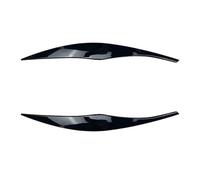 DEMULAX 2 adesivi 3D for sopracciglia e fari anteriori in ABS lucidi malvagi, for Serie 3 E90 E91 316d 318i 320i 320d 325i 330i 2005-2012 Pellicola decorativa per fari auto(Gloss Black)