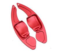 DEMULAX 2 pezzi di copertura di estensione del cambio automatico del volante, for VW, for Golf, 5 6 MK6 GTI R, for Jetta, MK5, for Passat, B6 B7, for POLO, for, Leva del cambio(Rot)