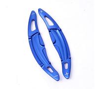 DEMULAX 2 pezzi Estensione del cambio al volante dell'auto, for Porsche, for PANAMERA, for MACAN, for CAYENNE, 911 Boxster Cayman 718 Spyder 918 Alluminio Leva del cambio(Blue)