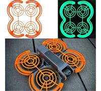 DEMULAX 2 Propeller Guard Protector, Prop Bumper Anti-collisione Telaio di Copertura Protettiva, for DJI, 2 Accessori (Arancione) Protezione elica drone(BLACK Luminous)