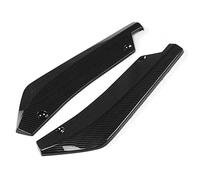 DEMULAX 2PCS Universale In Fibra di Carbonio Look/Nero Auto Paraurti Posteriore Labbro Diffusore Splitter Canard Spoiler Protector, for Benz, for BMW, for Ford Spoiler posteriore sul tetto(Carbon Fibe