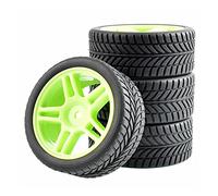 DEMULAX 4 Pezzi di Pneumatici in Gomma ABS, for HSP, for HPI, 1.10 Auto da Strada Pneumatico RC(905G-6085)