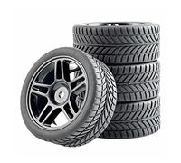 DEMULAX 4 Pezzi di Pneumatici in Gomma ABS, for HSP, for HPI, 1.10 Auto da Strada Pneumatico RC(905H-6085)