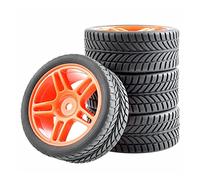 DEMULAX 4 Pezzi di Pneumatici in Gomma ABS, for HSP, for HPI, 1.10 Auto da Strada Pneumatico RC(905R-6085)