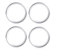 DEMULAX Accessori interni for auto, for Audi, A3 2014-2018 Q2 2018 Console strumenti Presa aria condizionata Adesivi decorativi in alluminio Anello di sfiato aria condizionata auto(Silver)