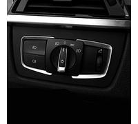 DEMULAX Adesivo for auto Decorazione interna cromata Cornice for interruttore fari Copertura 1 pz, for BMW, for F30 F31 F32 3 4 Accessori auto serie Adesivo per sterzo interno auto(Silver 1pcs)