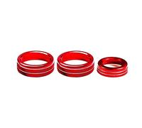 DEMULAX Classe AB GLA CLA Aria condizionata for auto Interruttore di controllo del volume Manopola Anello di copertura Copri manopola aria condizionata(Rot)