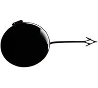 DEMULAX Copri gancio di traino per auto Tappo paraurti anteriore | Occhiello di traino Passeggero destro, per A6 2012-2015 4G0807241 4G0807241GRU