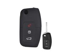 DEMULAX Custodia in silicone for chiave a 3 pulsanti, senza, for Ford, for Fiesta, for Focus, for Mondeo, for Falcon, B-Max, C-Max, S-Max Eco Sport, Galaxy, Territory Custodia per chiavi auto