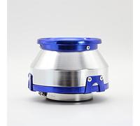 DEMULAX Filtro aria sportivo universale for auto 76 mm La maggior parte delle auto 3 pollici Filtro di aspirazione dell'aria ad alto flusso aperto Scatola rossa blu XH-UN075 Filtro aria auto(Blue)
