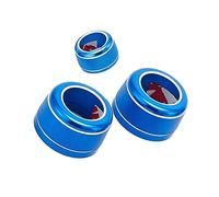 DEMULAX For BMW, 5 6 7 serie F01 F07 F10 X5 X6 F15 F16 Auto in lega Volume Aria condizionata Manopola Anello Pulsante di controllo audio Trim Copertura Cerchio Copri manopola aria condizionata(Blue)