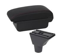 DEMULAX For Citroen, C3 C4 Box bracciolo Console centrale Scatola portaoggetti Accessori portabicchieri for auto di ricarica USB Bracciolo per cabina auto(BLACK B1 Red Line 3usb)