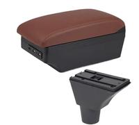 DEMULAX For Citroen, C3 C4 Box bracciolo Console centrale Scatola portaoggetti Accessori portabicchieri for auto di ricarica USB Bracciolo per cabina auto(BLACK C6 Brown 7usb)