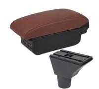DEMULAX For Citroen, C3 C4 Box bracciolo Console centrale Scatola portaoggetti Accessori portabicchieri for auto di ricarica USB Bracciolo per cabina auto(BLACK B6 Brown 3usb)