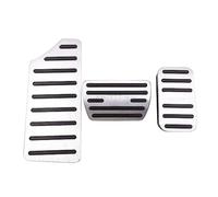 DEMULAX For Civic, 10a 11a 2016-2019 2021 2022 Pedale acceleratore auto Pedali freno Pad Copertura antiscivolo Custodia protettiva Accessori Copertura pedale Copripedale per auto(Black FOOTREST SILVER