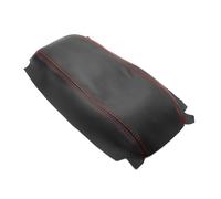 DEMULAX For Ford, Explorer, 1995 1996 1997 1998 1999 2000 2001 Auto in pelle microfibra coperchio di controllo centrale della scatola del bracciolo adesivo rivestimento Copribracciolo(Black-red line)