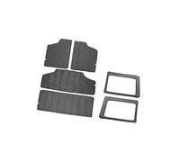 DEMULAX For Jeep, for Wrangler JK 2012-2017 Kit isolamento termico for tetto rigido in cotone, acustico e , kit interno Isolamento motore(BLACK 4 Door 6 Pcs Grey)