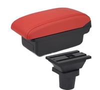 DEMULAX For Kia, for Picanto Box bracciolo for auto Console centrale Scatola portaoggetti Accessori interni Bracciolo per cabina auto(BLACK A4 Red No Usb)