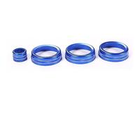 DEMULAX For Land Rover, Range Rover, Sport Vogue 2014-2017 Interni auto Console centrale Aria condizionata Manopola del volume Anello di copertura Copri manopola aria condizionata(Blue)