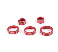 DEMULAX For Mazda, MX-5 2009-2015 Auto in lega di alluminio Aria condizionata Manopola del volume Copertura Anello di rifinitura Adesivo Accessori interni Copri manopola aria condizionata(Rot)
