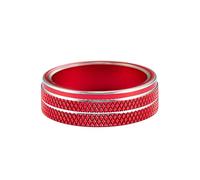 DEMULAX For Opel, Mokka ASTRA J Insignia Auto Faro Interruttore Pulsante Manopola Trim Anello di Copertura, for Chevrolet, for Cruze, Malibu Aveo Trax Copri manopola aria condizionata(Rot)