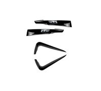 DEMULAX, for, Serie 3 E90 E91 LCI M-Tech 320i 330i 2009-2012 Kit di rivestimento for presa d'aria laterale for paraurti anteriore + spoiler splitter Copertura per presa d'aria paraurti anteriore(Glo
