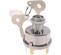 DEMULAX Interruttore di accensione e avviamento 1PC con 4 Posizioni, 6 terminali, 2 Chiavi, Universale 12V 24V, Foro Montaggio da 15 Interruttore a Chiave di accensione del Trattore