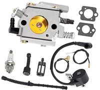 DEMULAX Kit carburatore, for STIHL, 038 MS380 MS381 038 AV Super, for MAGNUM, motosega, con bobina di accensione, candela, linea del carburante, filtro del carburante Bobina di accensione del motore d