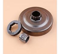 DEMULAX Kit corona pignone tamburo frizione trasmissione catena, for motosega Husqvarna 340 345 346 XP 346XP 350 351 357 XP 357XP 359 Tamburo frizione motosega
