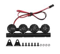 DEMULAX Lampada da Tetto Fai da Te Portapacchi Lampada Faretto Accessorio TRX4 /SCX10 1/10 RC Auto Crawler Auto Ricambi Portapacchi Portapacchi per macchinine Giocattolo(4)